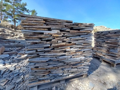 Плитняк златолит серебристый для фасада купить в Верхнем Тагиле